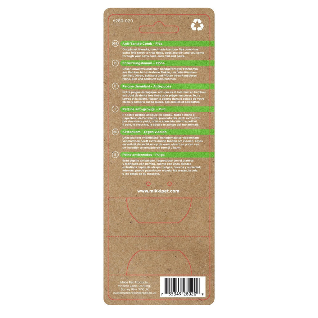 Bamboo Anti-Tangle Comb - Flea