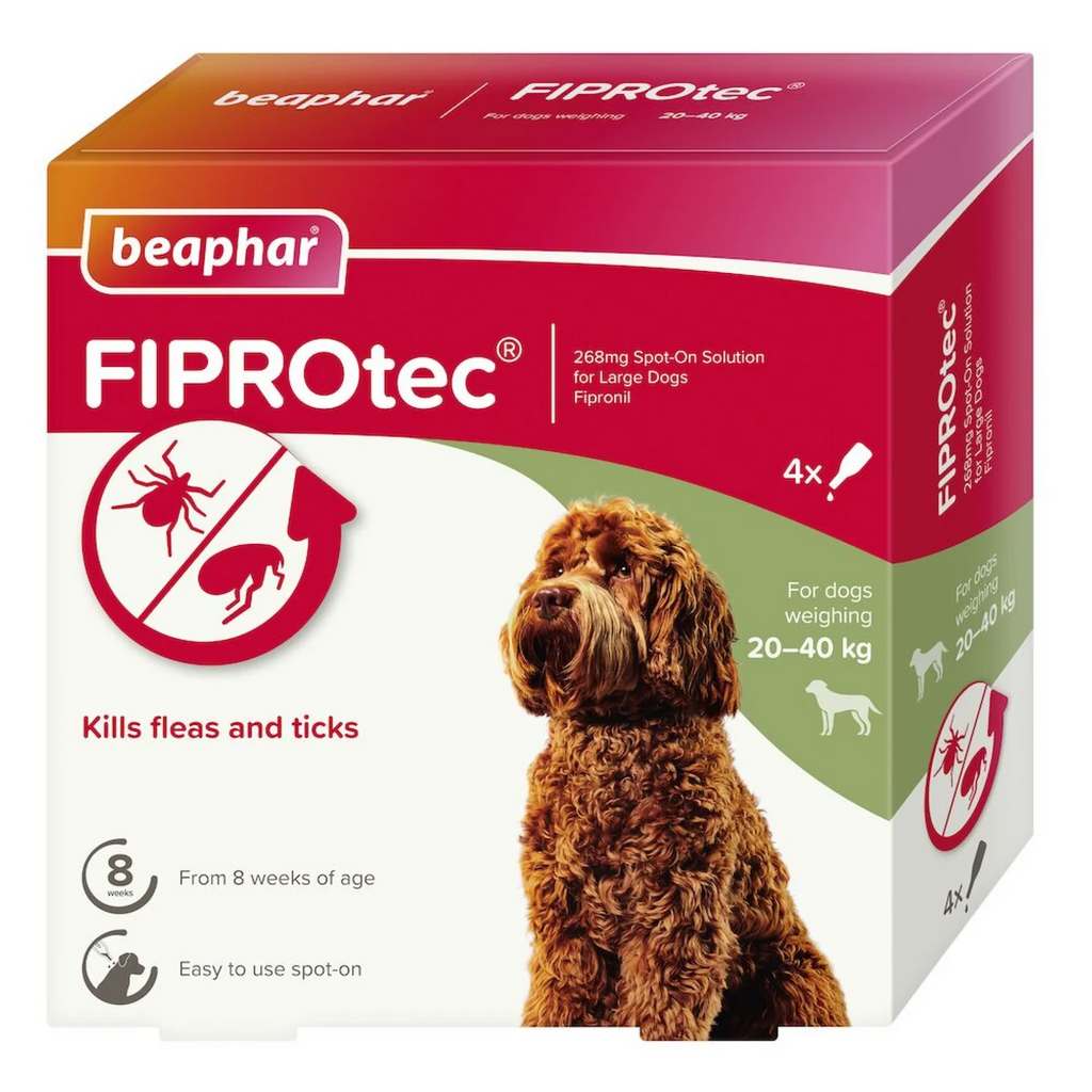 Kills Fleas and Ticks 1 Pipettes Fiprotec for Large Dog