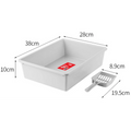 Cat Litter Tray with Scoop White, Medium, 38 x 28 x 10 cm