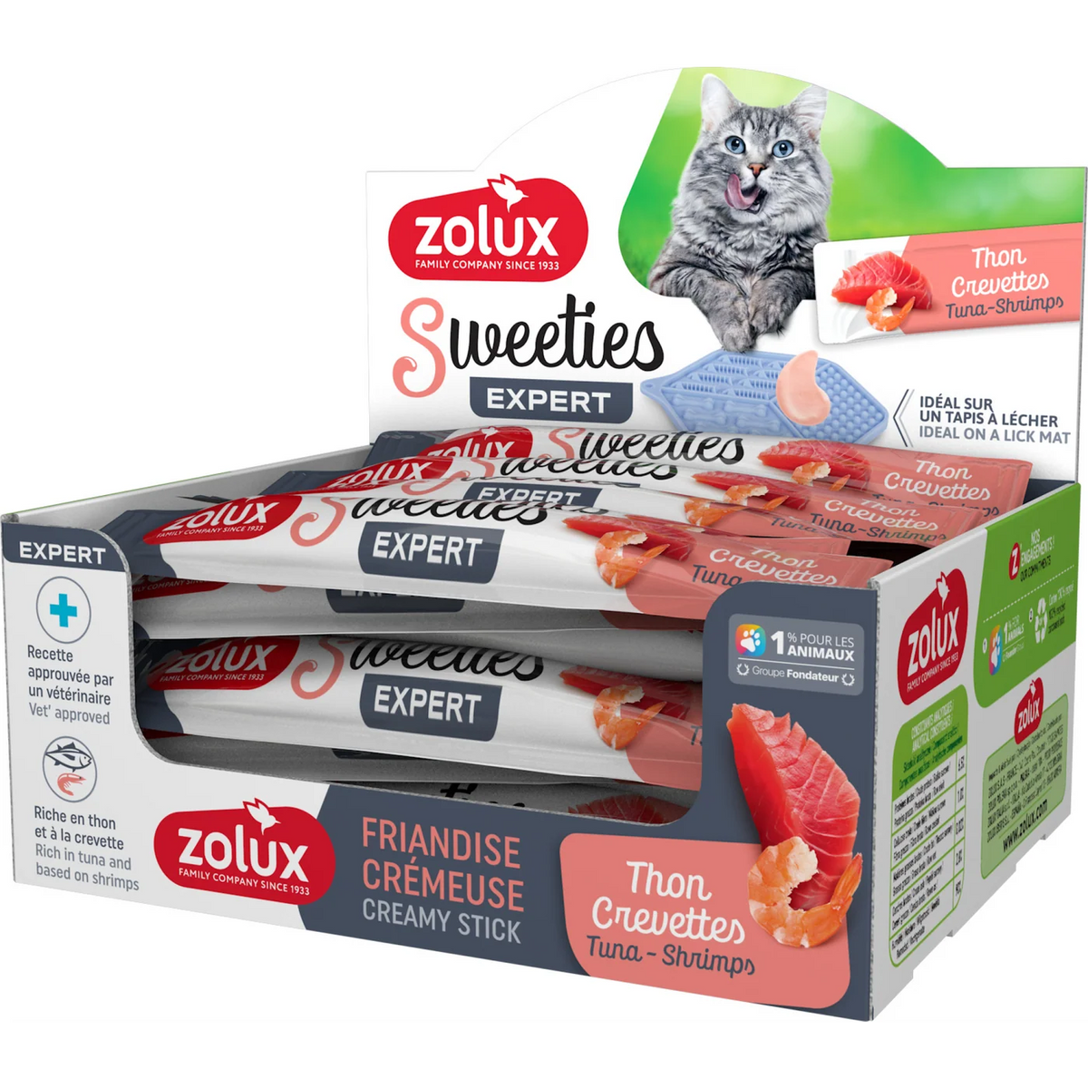 Sweeties Creamy Stick for Cats, Tuna Shrimp Zolux 14g