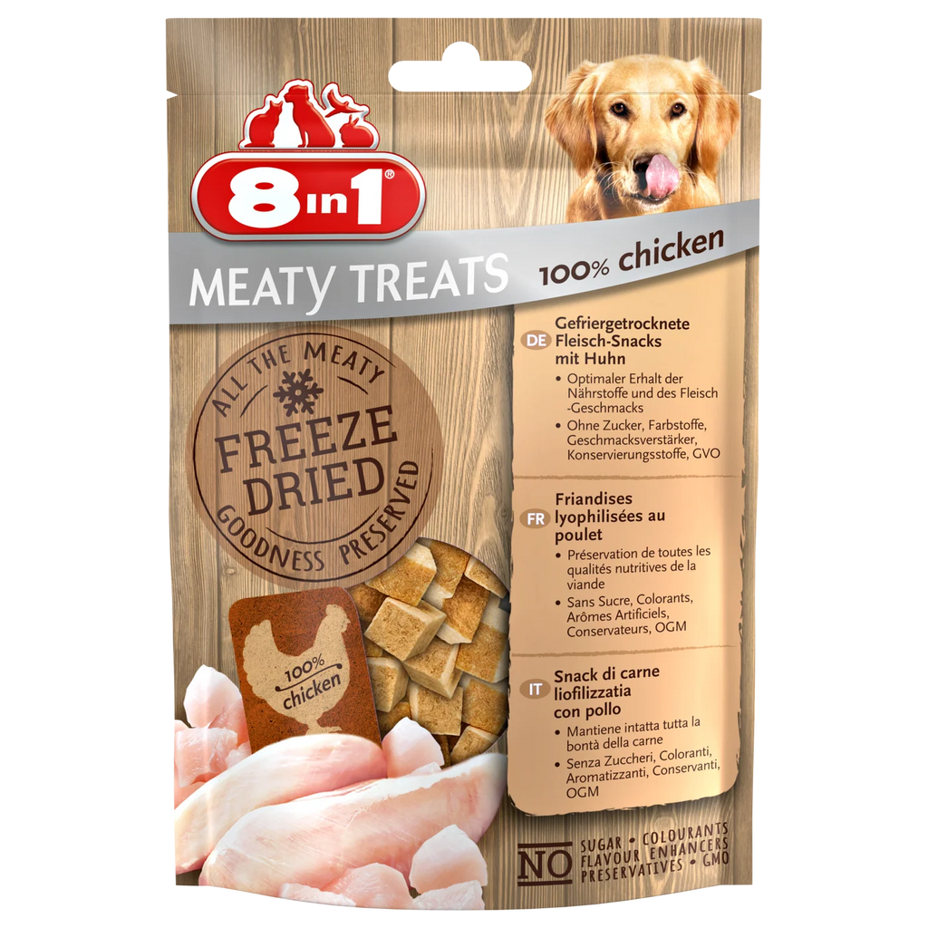 8in1 Meaty Dog Treats Freeze Dried Chicken 50 g
