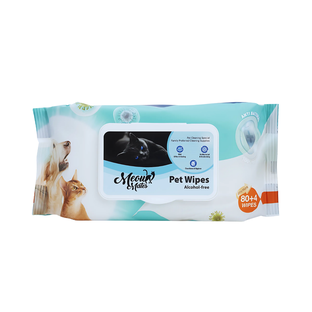 Meow Mates Pet Wipes (80+4pcs) - Unscented