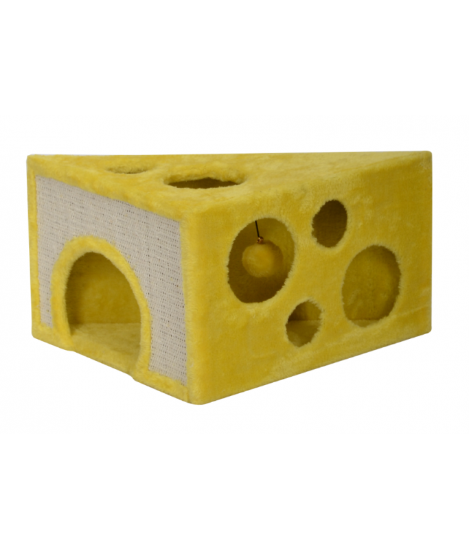Catry Cheese Cat House With Scratcher 42x36x26cm