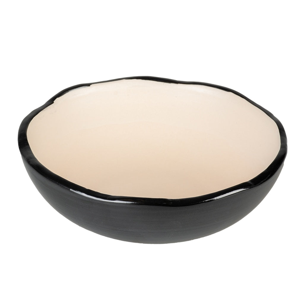 Feeding Bowl Stone Organic S - 200ml - 12x12x4cm Black/White