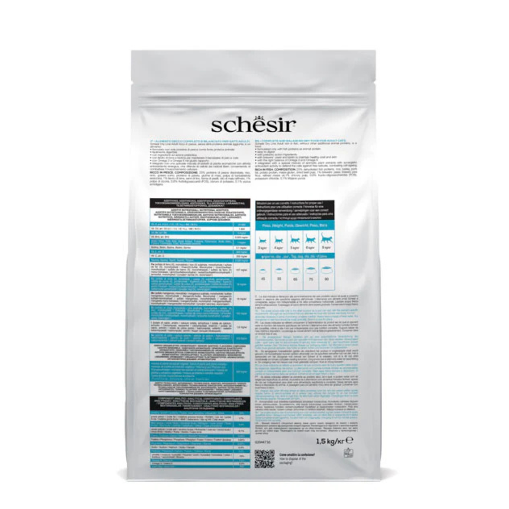 Schesir Cat Dry Food Maintenance with Fish-Adult