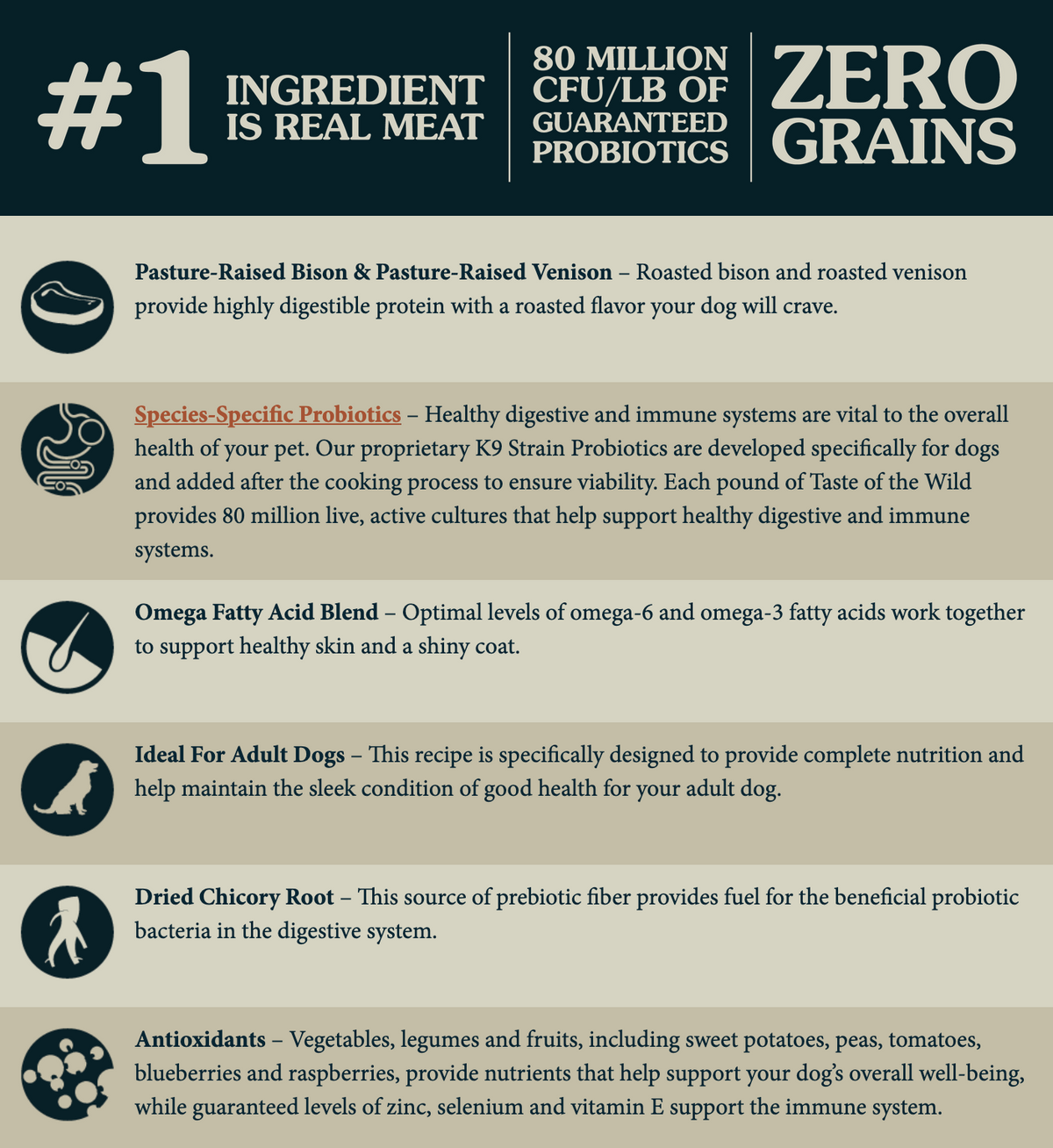 Taste Of The Wild Dry Dog Food High Prairie Canine Recipe