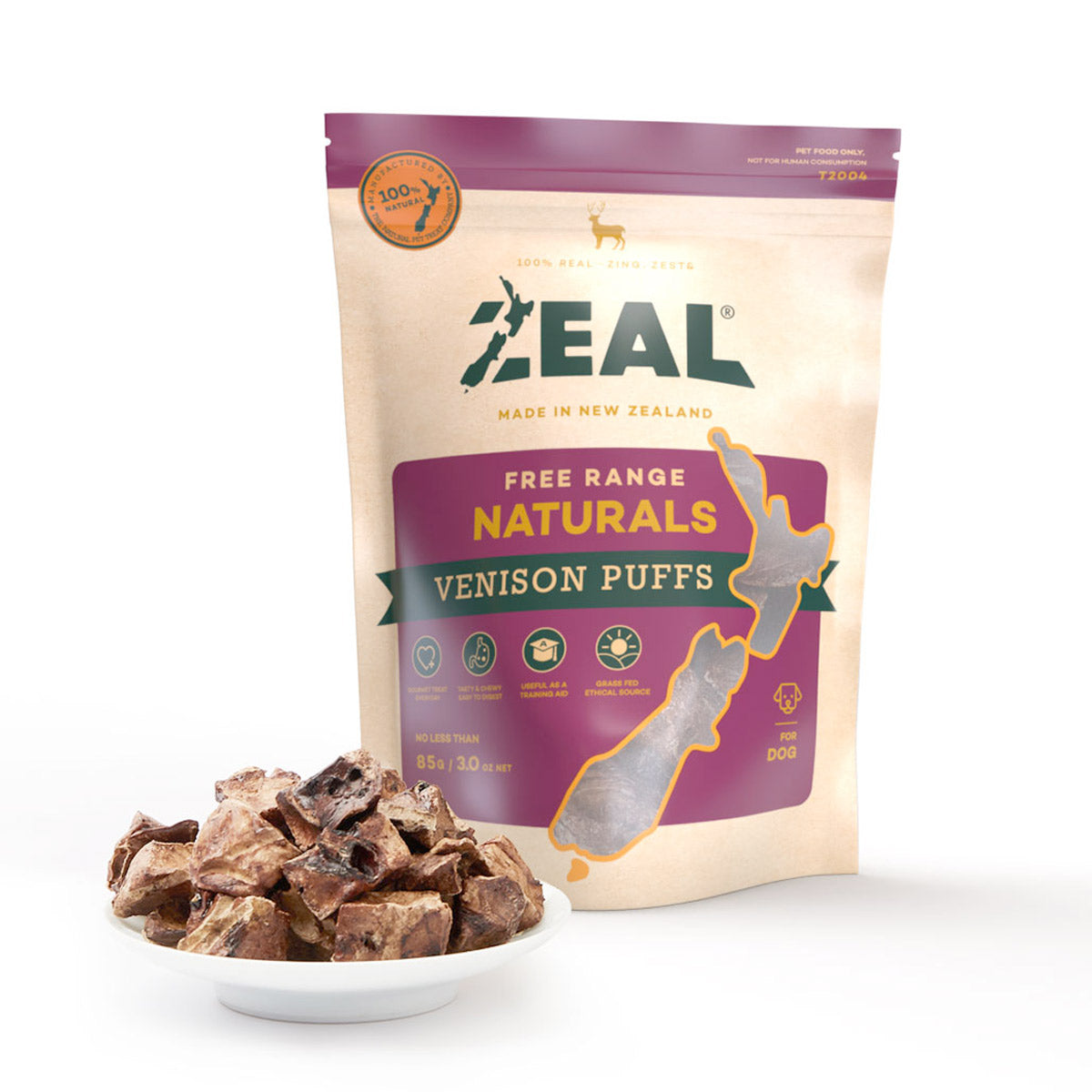 Zeal Dog Treat Venison Puffs