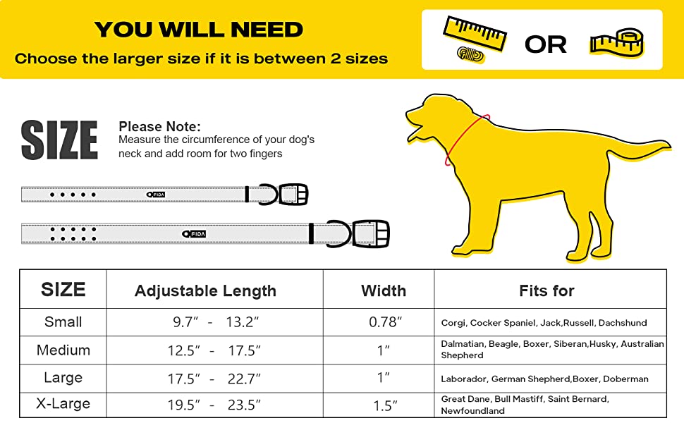 Fida Heavy Duty Dog Collar